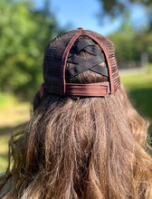 Load image into Gallery viewer, Brown Cow Print Pony Hat
