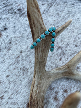 Load image into Gallery viewer, &quot;Silver Wings&quot; Turquoise Stone Hoops
